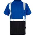 Gss Safety GSS Safety NON-ANSI Multi Color Short Sleeve Safety T-shirt with Black Bottom-Blue-XL 5123-XL